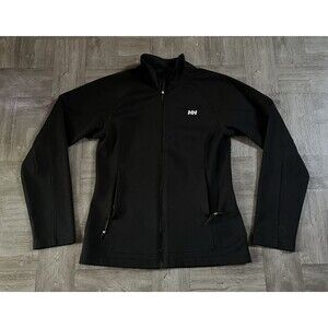 Helly Hansen Women’s Fleece Performance Full Zip Jacket XS Black Logos Ski Hike
